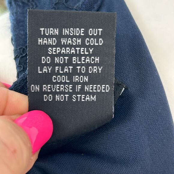 Teeze Me Lace Cocktail Dress - Navy - Picture 7 of 7